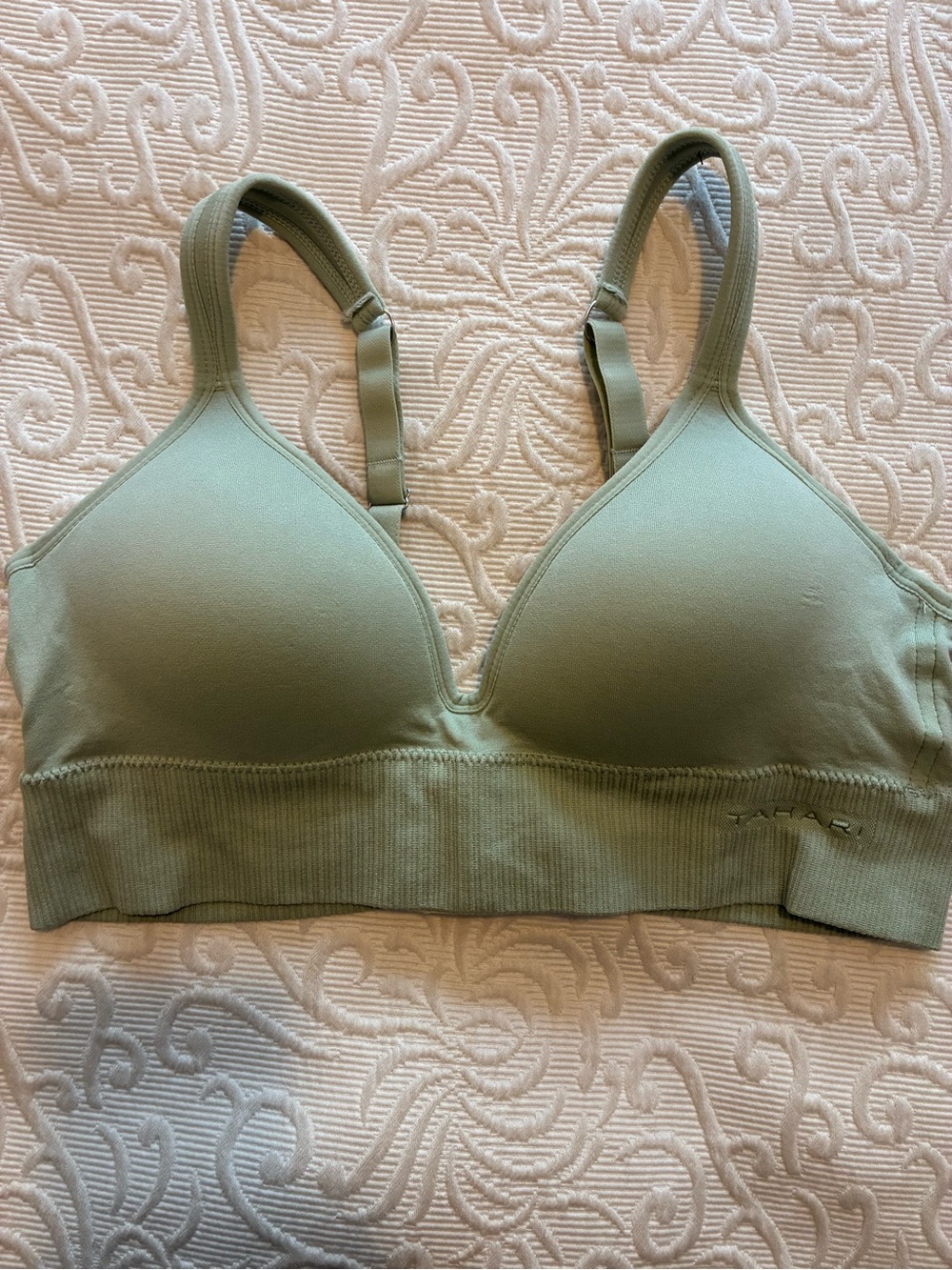 Tahari Sage Green Wireless Seamless Bra
